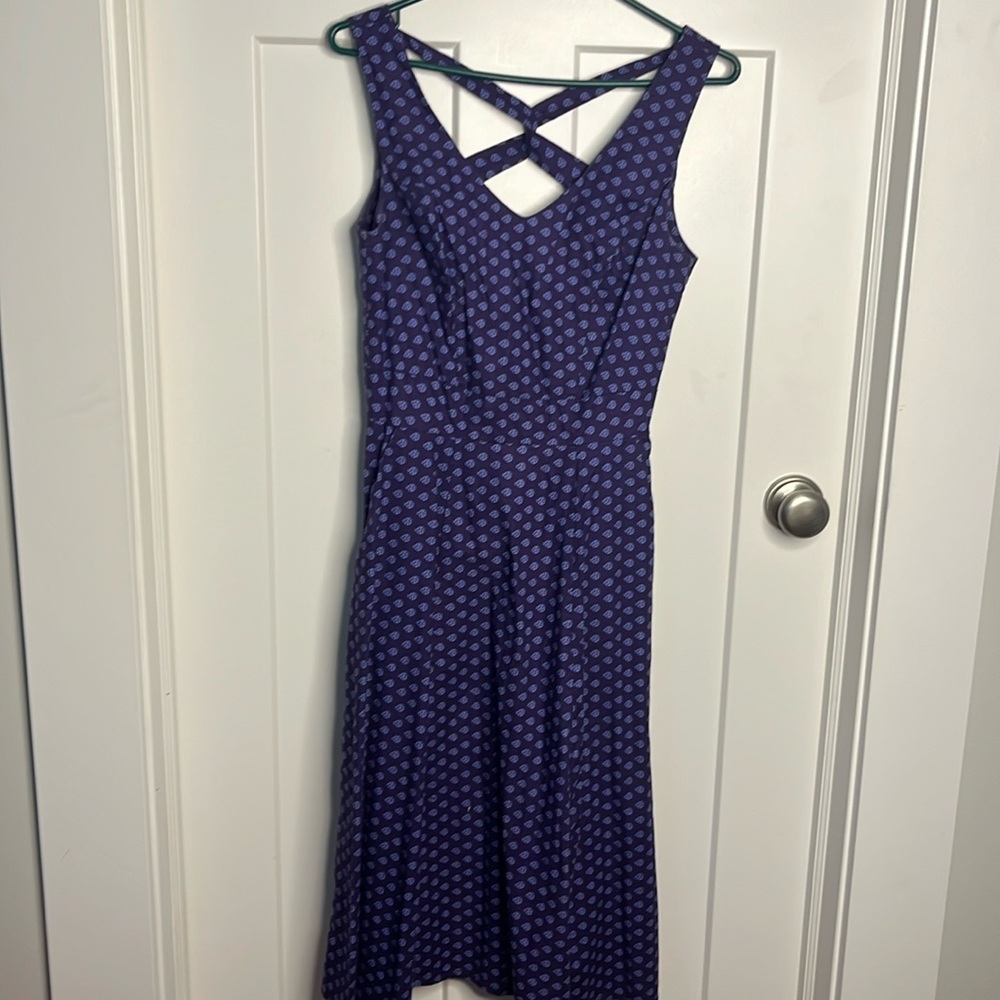 Purple ladybug Cherry velvet fit and flare dress size small